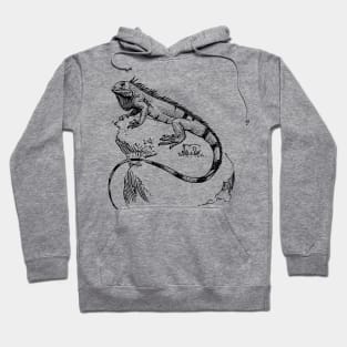 Iguana Picture Hand drawn Hoodie